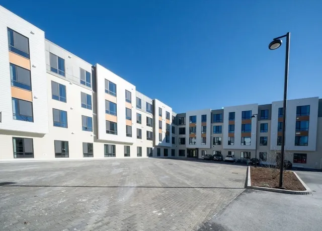 a view of building with balcony