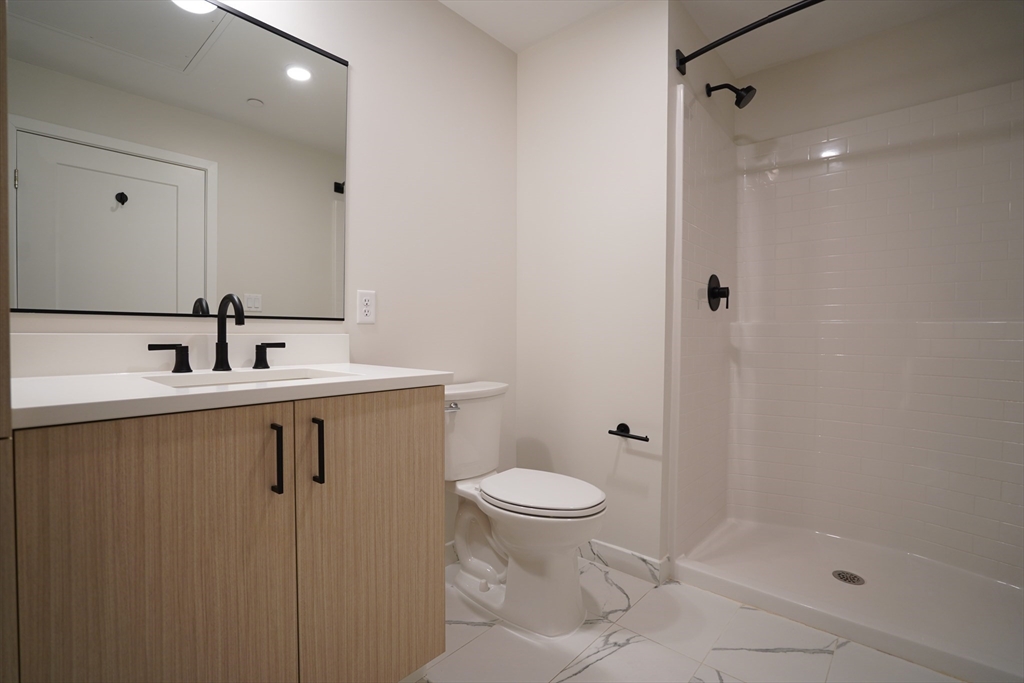 289 Walk Hill Street, Unit 327 Boston, MA 02131 - Photo 31 of 31 a bathroom with a sink a toilet and shower