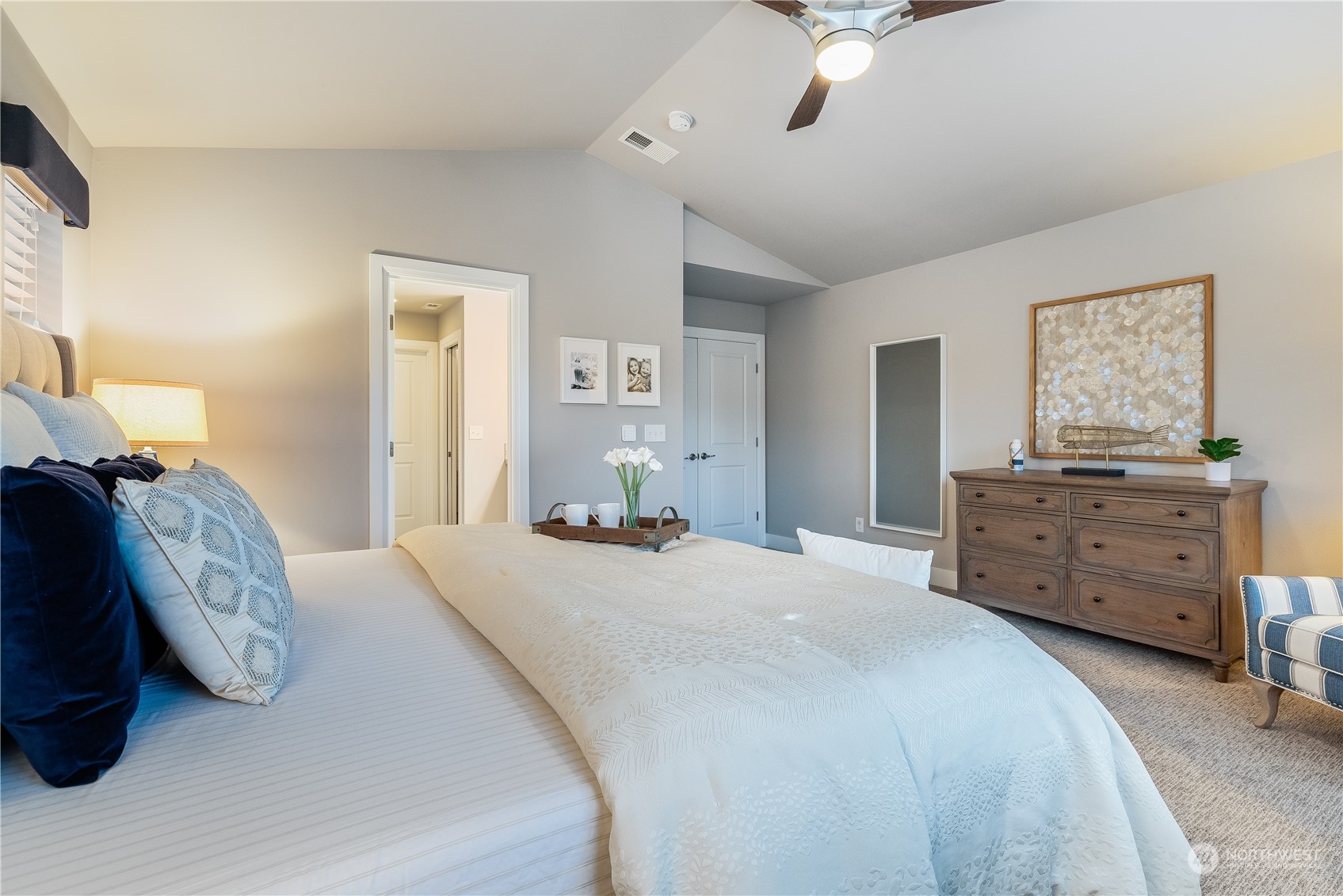 4105 Strumme Road Bothell, WA 98012 - Photo 28 of 40 a bedroom with a bed and ceiling fan
