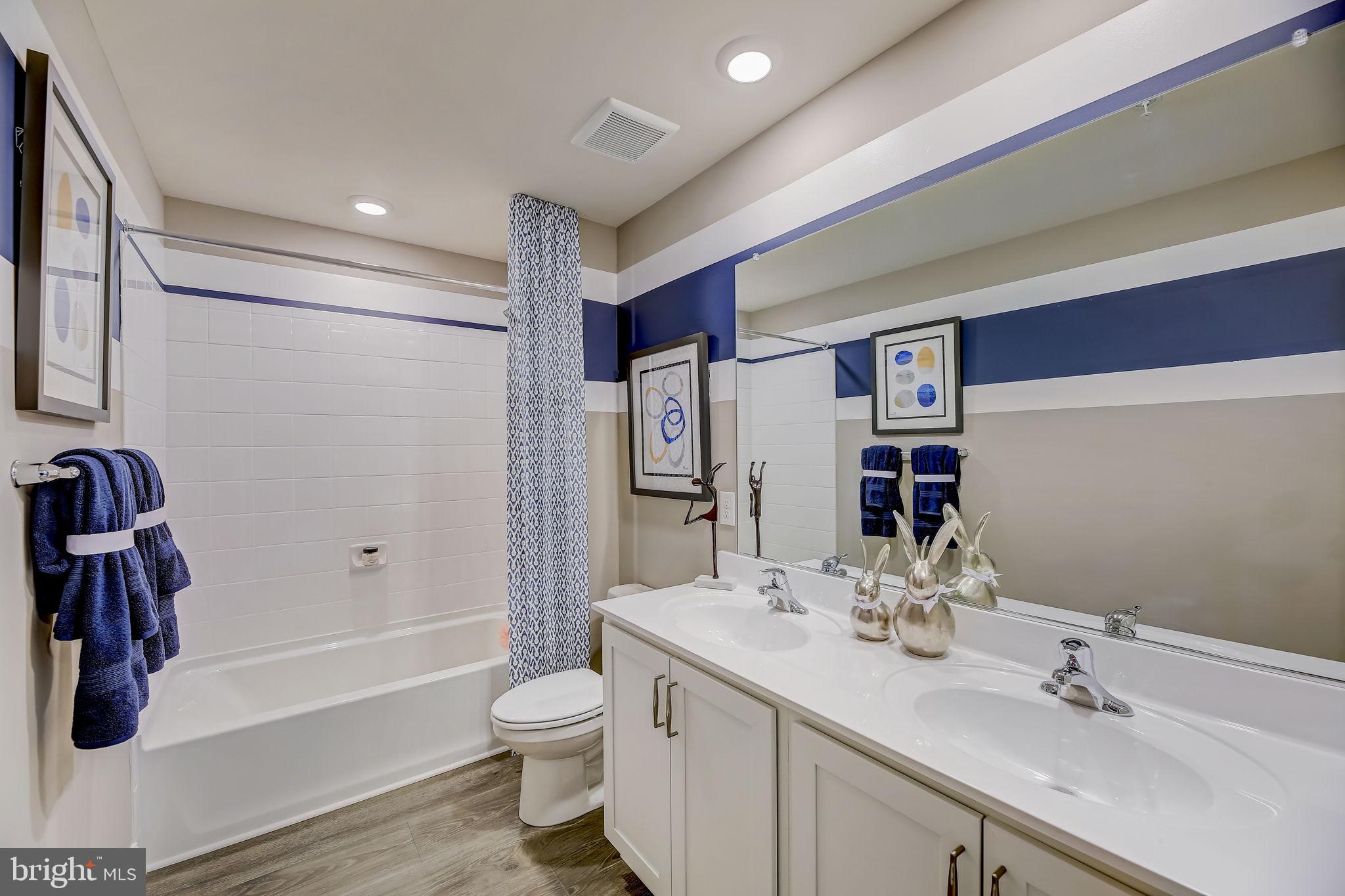 64 Buttercup Circle Elkton, MD 21921 - Photo 38 of 48 a bathroom with a double vanity sink toilet and shower