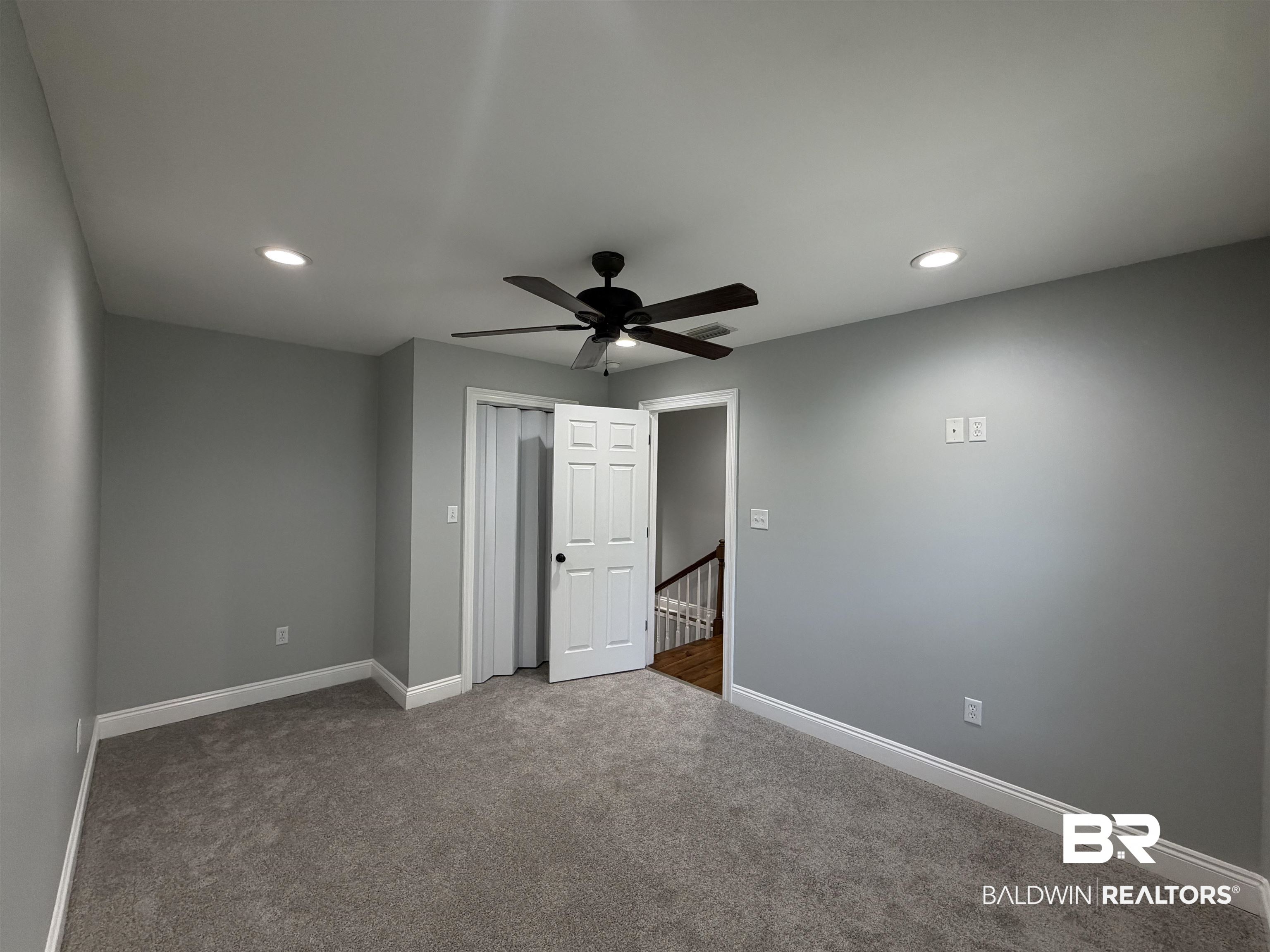 2454 Taylor Avenue Mobile, AL 36606 - Photo 19 of 24 Unfurnished bedroom featuring recessed lighting, carpet floors, and ceiling fan