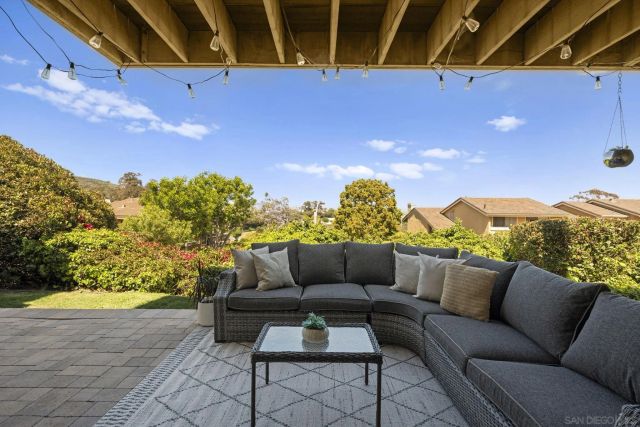 a view of a couch in the outside