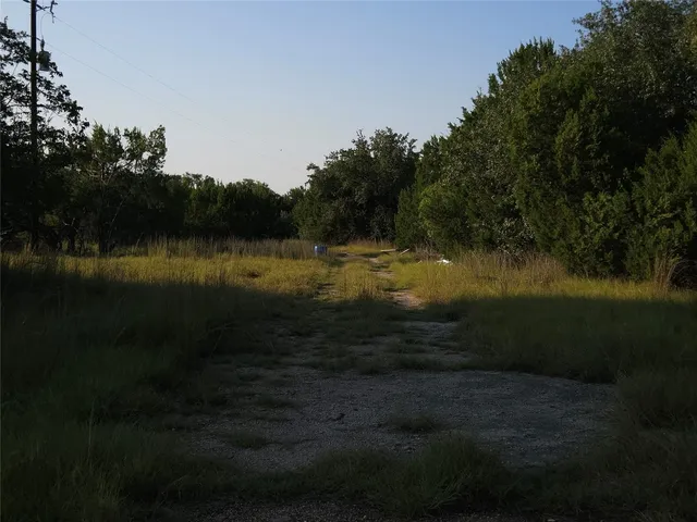a view of a lake from a yard