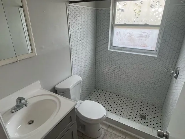 an empty room with a window