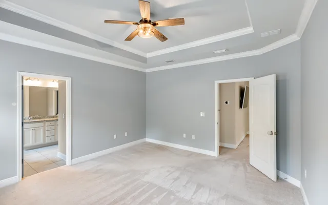 a view of outdoor space with green field and trees