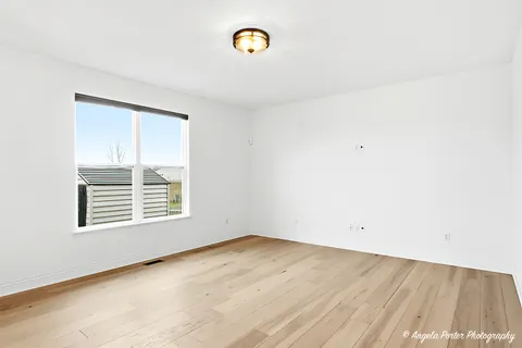 an empty room with a window