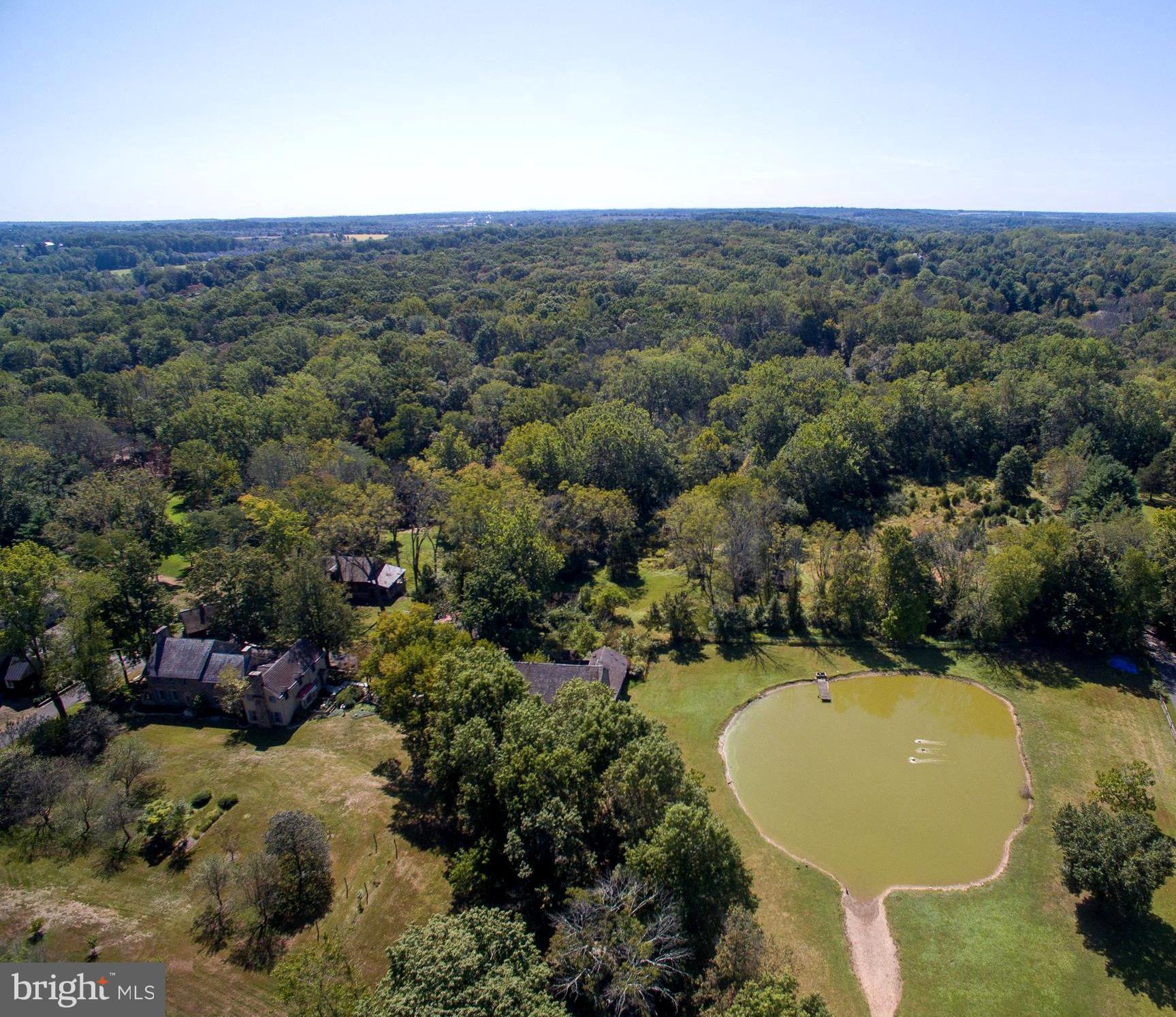 2666 Mill Road Doylestown, PA 18902 - Photo 4 of 78 Aerial view with pond