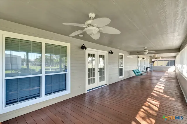 a view of a livingroom with wooden floor