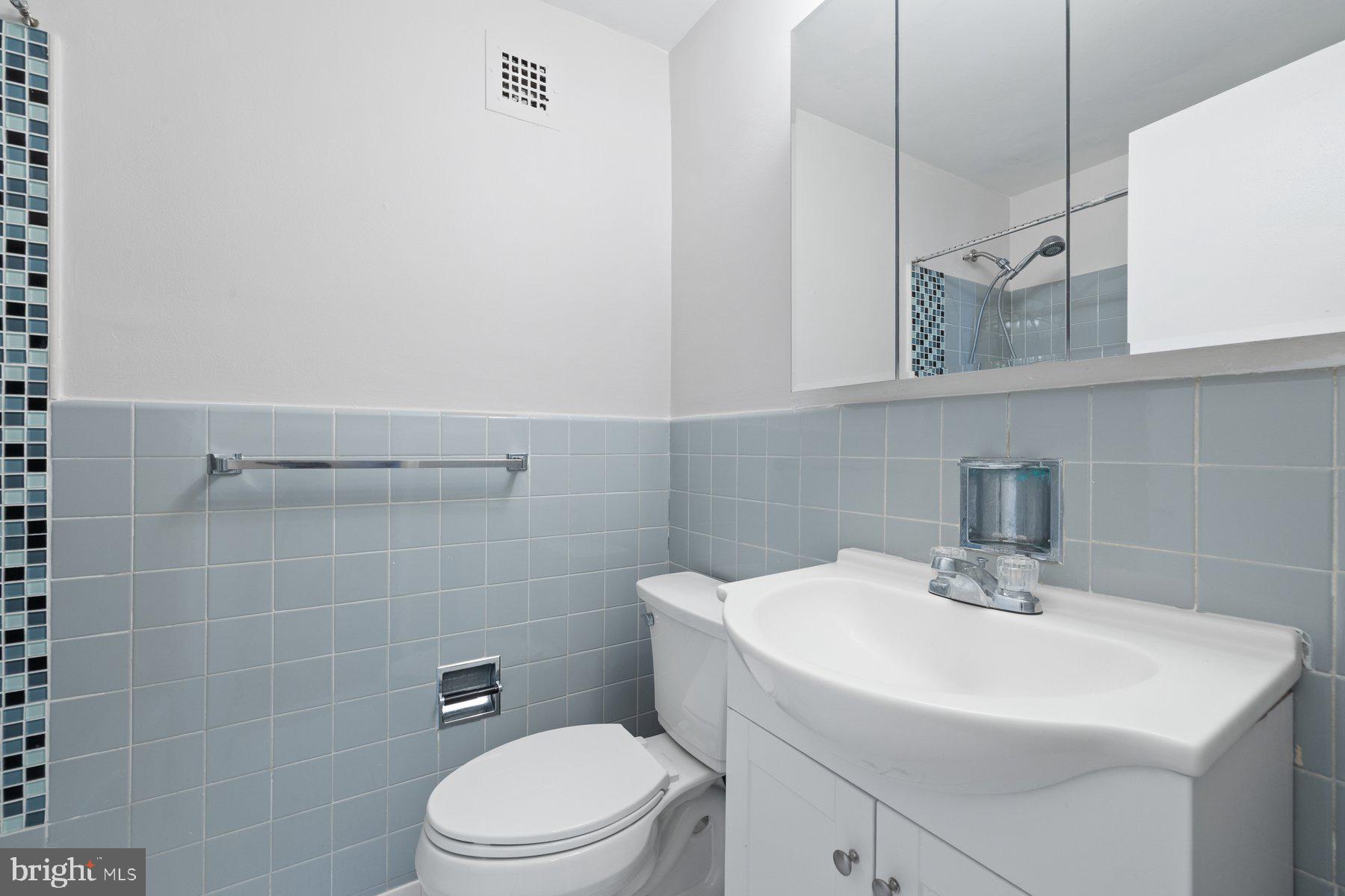 4740 Connecticut Avenue Northwest, Unit 804 Washington, DC 20008 - Photo 14 of 25 a bathroom with a sink a toilet and mirror