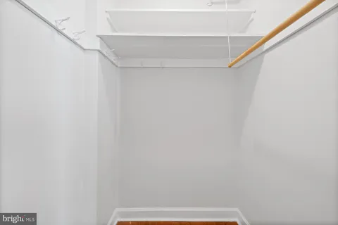 a view of small space with racks on the wall