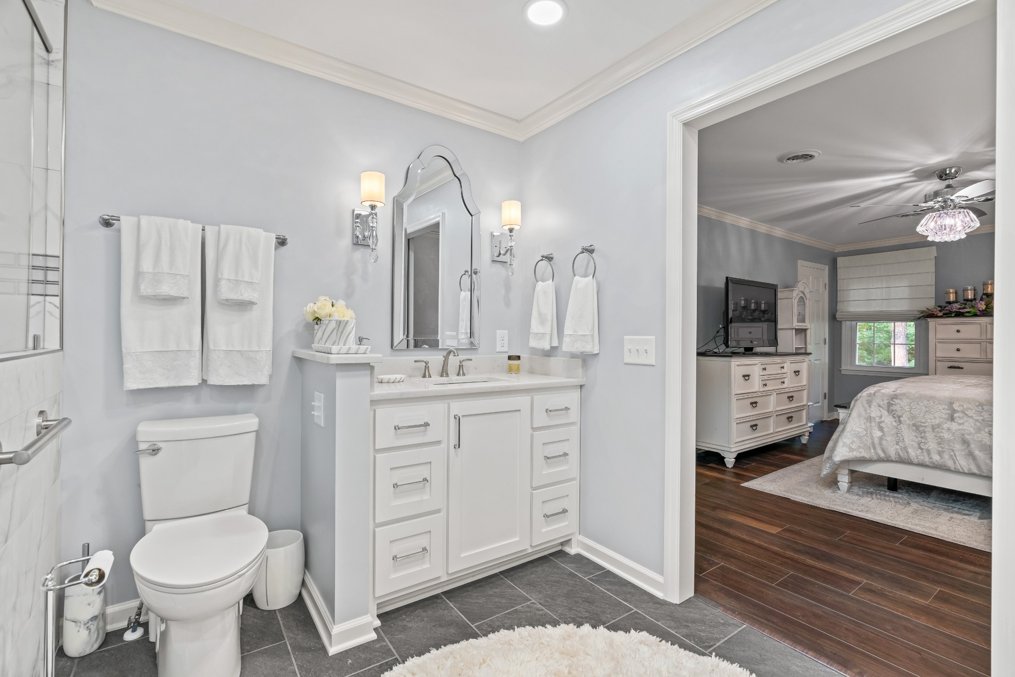 204 Hidden Lake Road Hendersonville, TN 37075 - Photo 41 of 67 a spacious bathroom with a double vanity sink a mirror a toilet and a shower