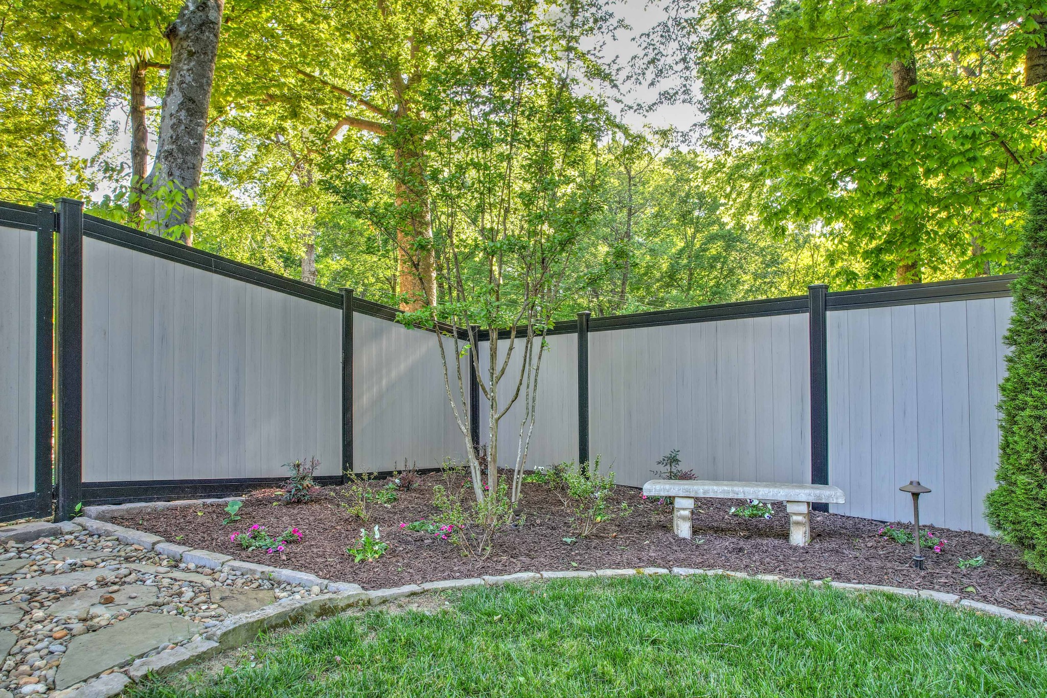 204 Hidden Lake Road Hendersonville, TN 37075 - Photo 66 of 67 a view of a backyard with potted plants and large tree