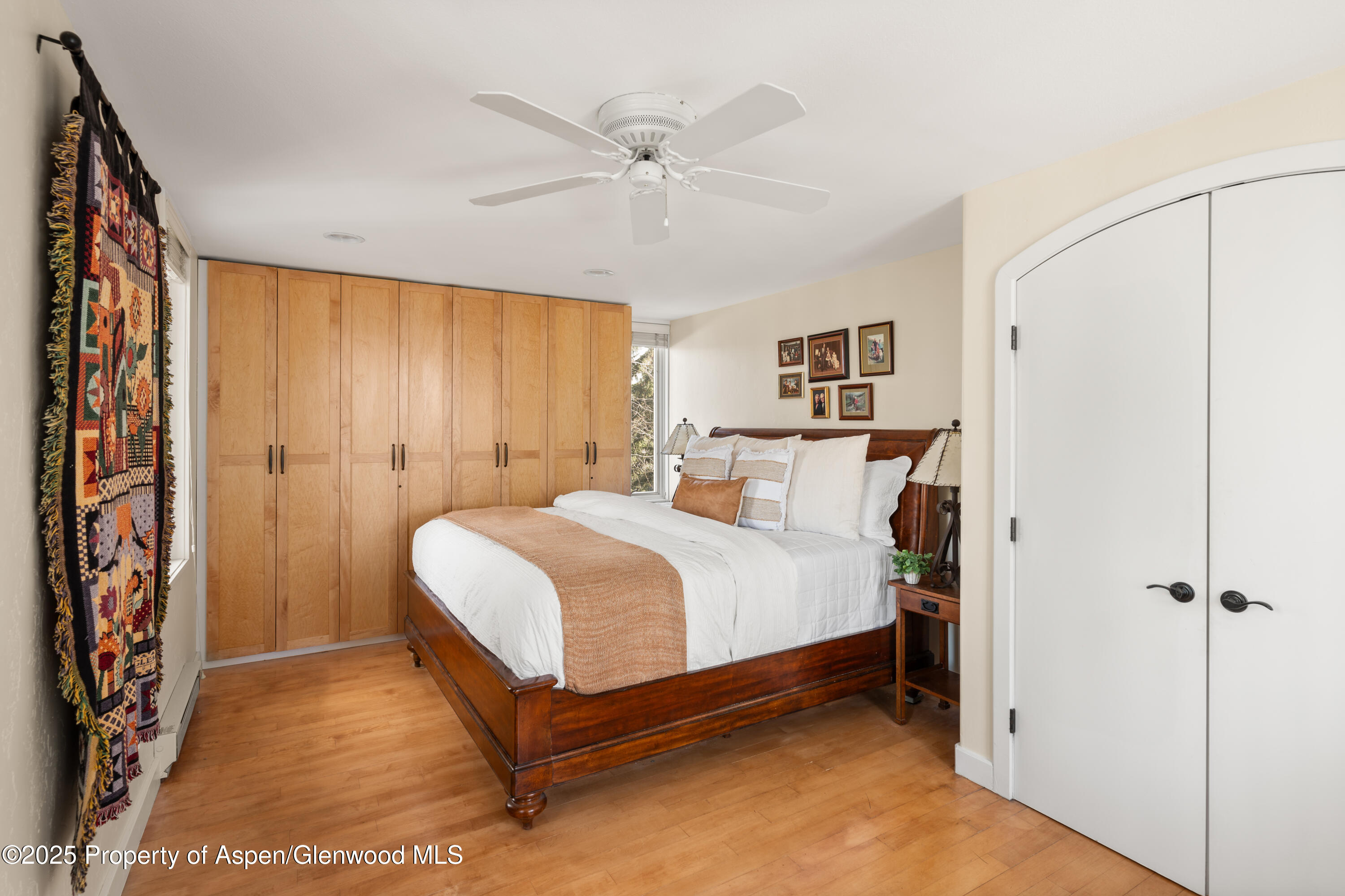 270 Meadow Ranch Road Snowmass Village, CO 81615 - Photo 6 of 17 a bed room with a bed and a ceiling fan