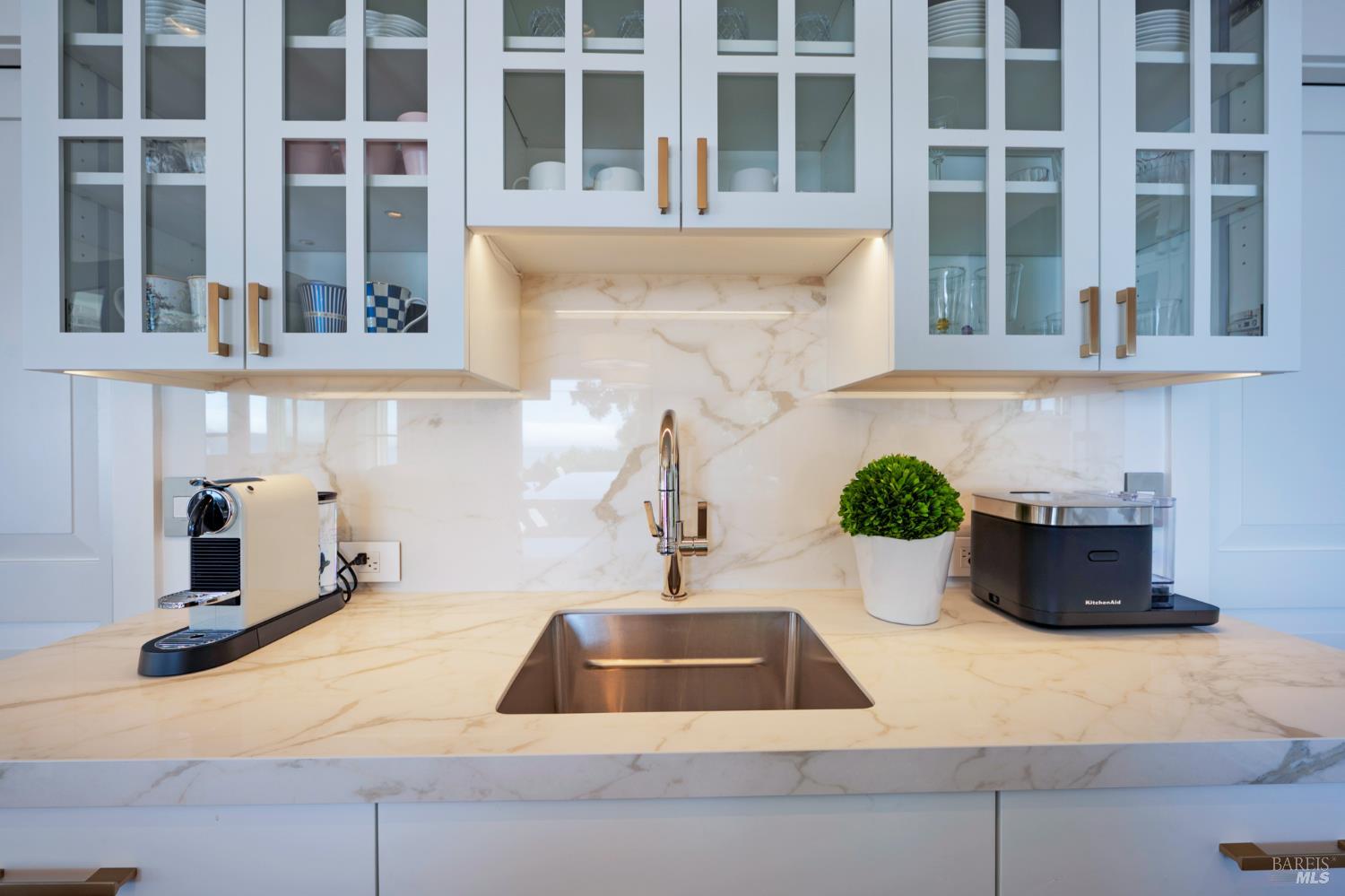 22 Eucalyptus Road Belvedere, CA 94920 - Photo 24 of 64 a kitchen with a sink and a window