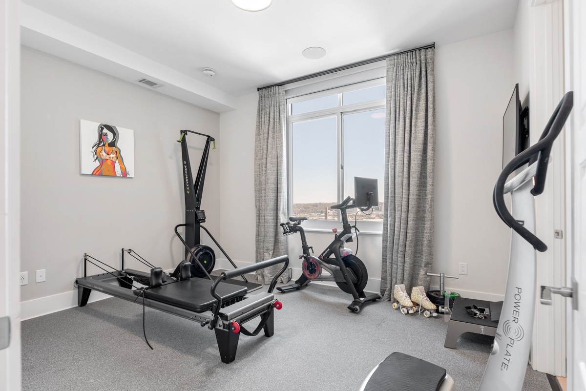 20 Rutledge Street, Unit 407 Nashville, TN 37210 - Photo 32 of 56 a view of a room with gym equipment