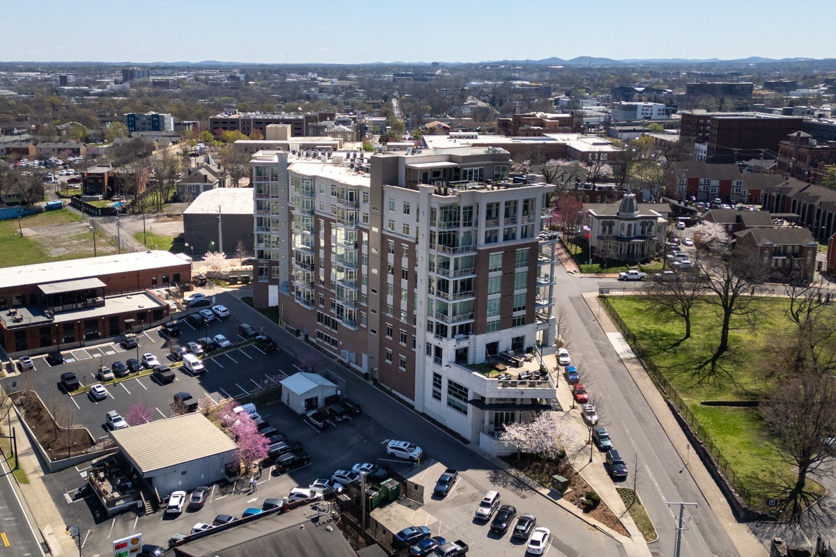 20 Rutledge Street, Unit 407 Nashville, TN 37210 - Photo 5 of 56 an aerial view of a city