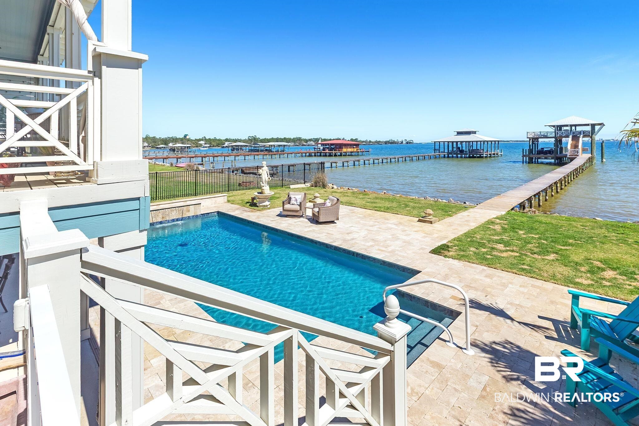 6434 County Road 95 Elberta, AL 36530 - Photo 50 of 99 View of swimming pool with a water view and patio surround