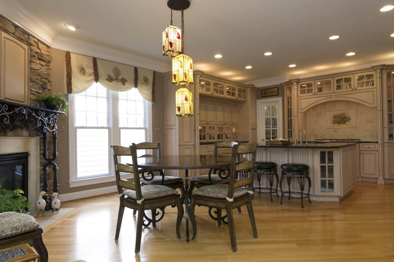 12301 Beestone Lane Raleigh, NC 27614 - Photo 8 of 25 Large breakfast area with gorgeous stone fireplace Breakfast Area