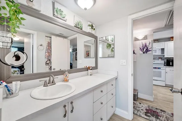 a view of a garden with pathway