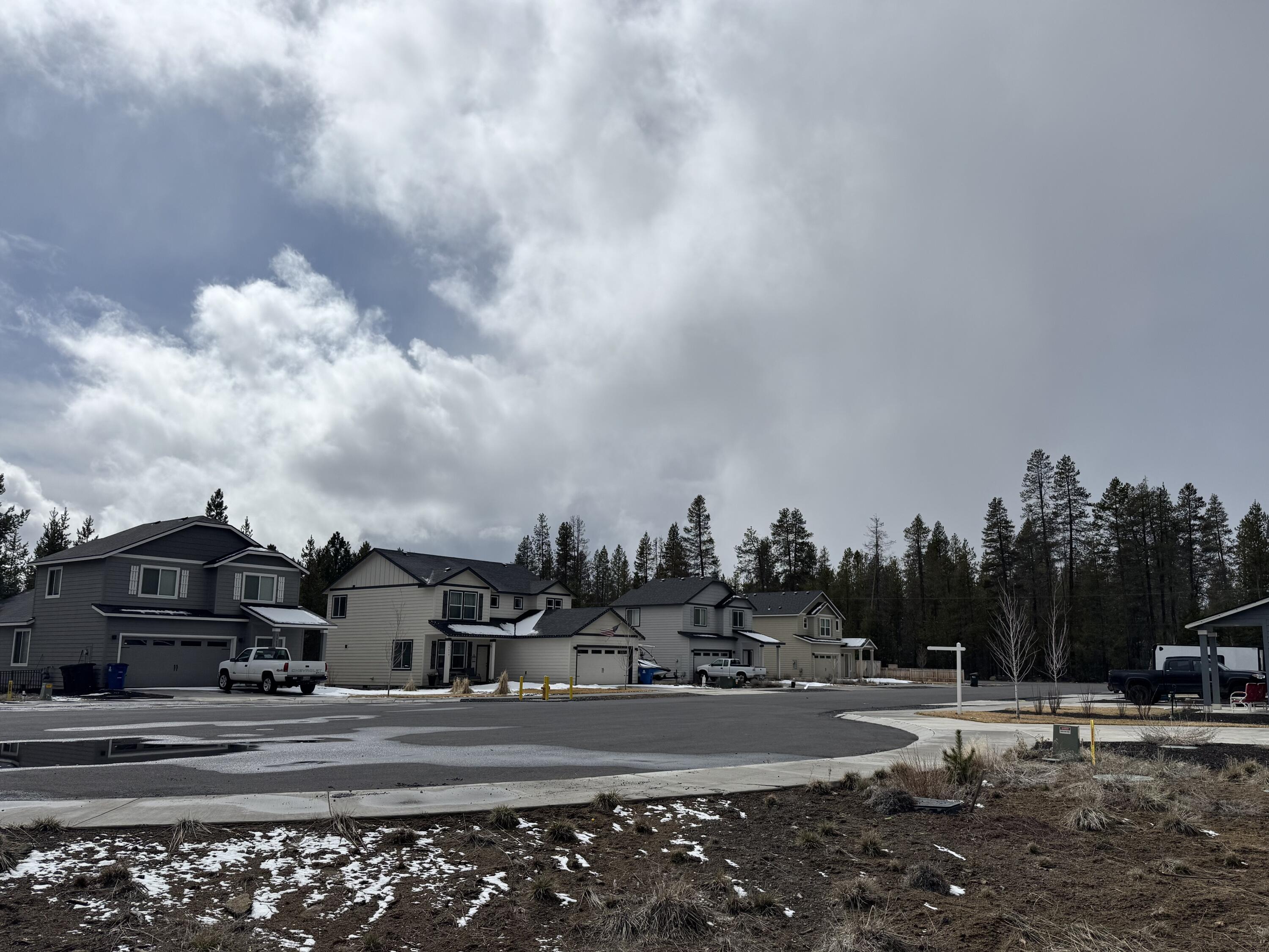 Photo of Landing Court, Pine Landing subdivision from lot.