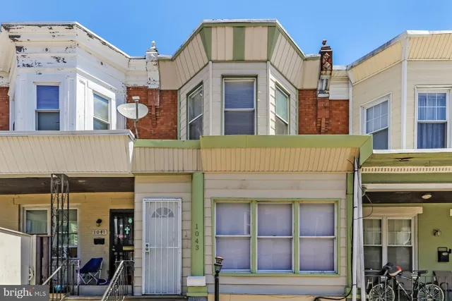 a front view of a building