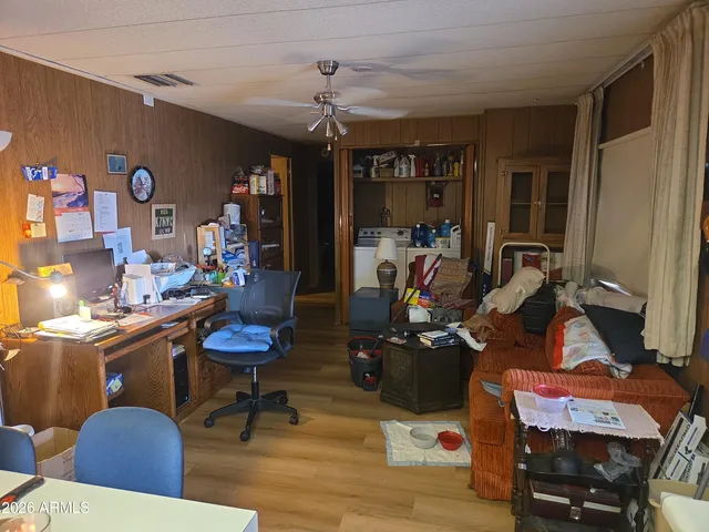 a room with gym equipment