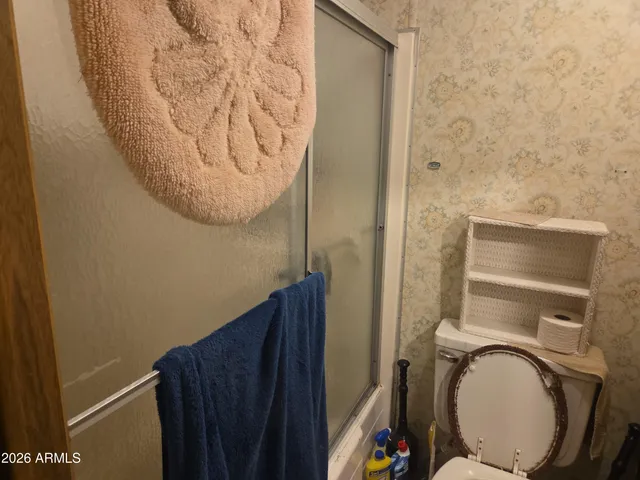 a bathroom with a toilet and a sink