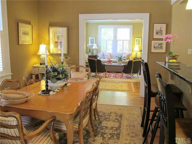 2208 Creston Road Raleigh, NC 27608 - Photo 7 of 23 a dining room with furniture and wooden floor