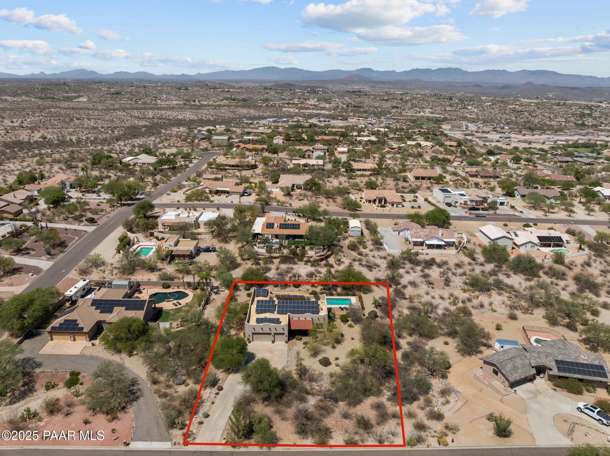 2100 West Silverlode Drive Wickenburg, AZ 85390 - Photo 43 of 51 an aerial view of residential building with green space