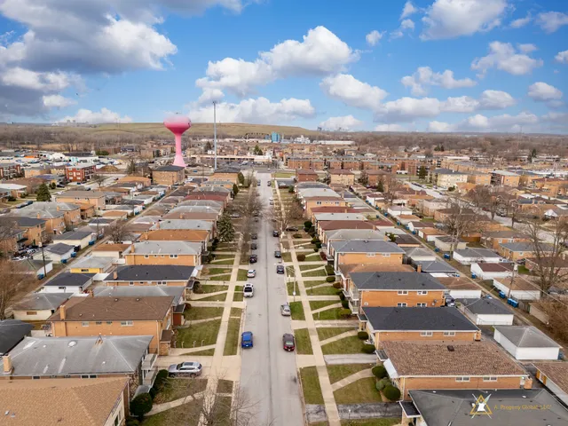 an aerial view of residential building