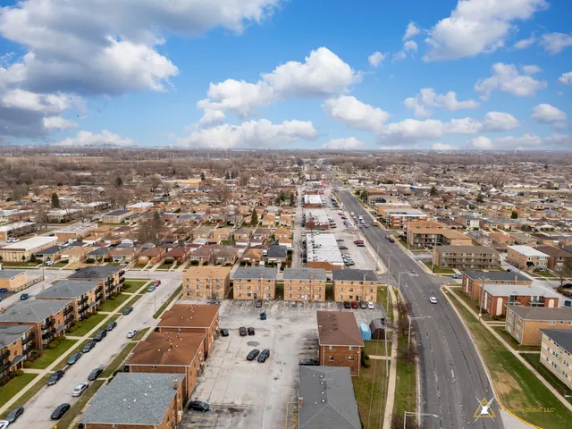 an aerial view of a city