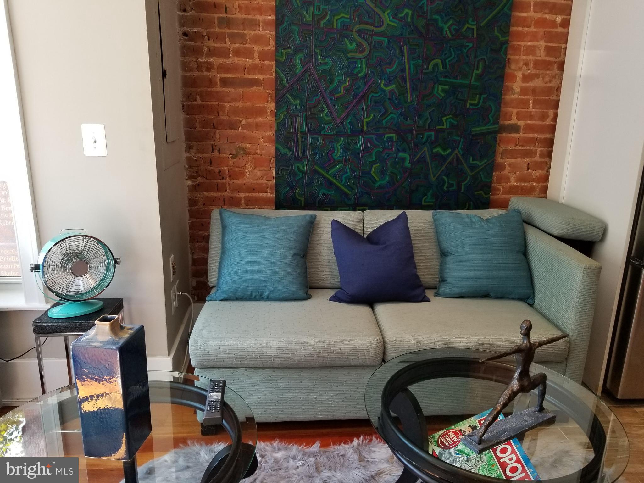 1203 U Street Northwest Washington, DC 20009 - Photo 6 of 40 a living room with furniture and a mirror