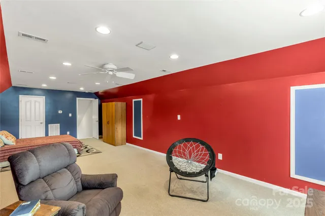 a workspace with furniture and window