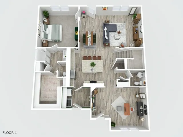 a view of living room with furniture and window