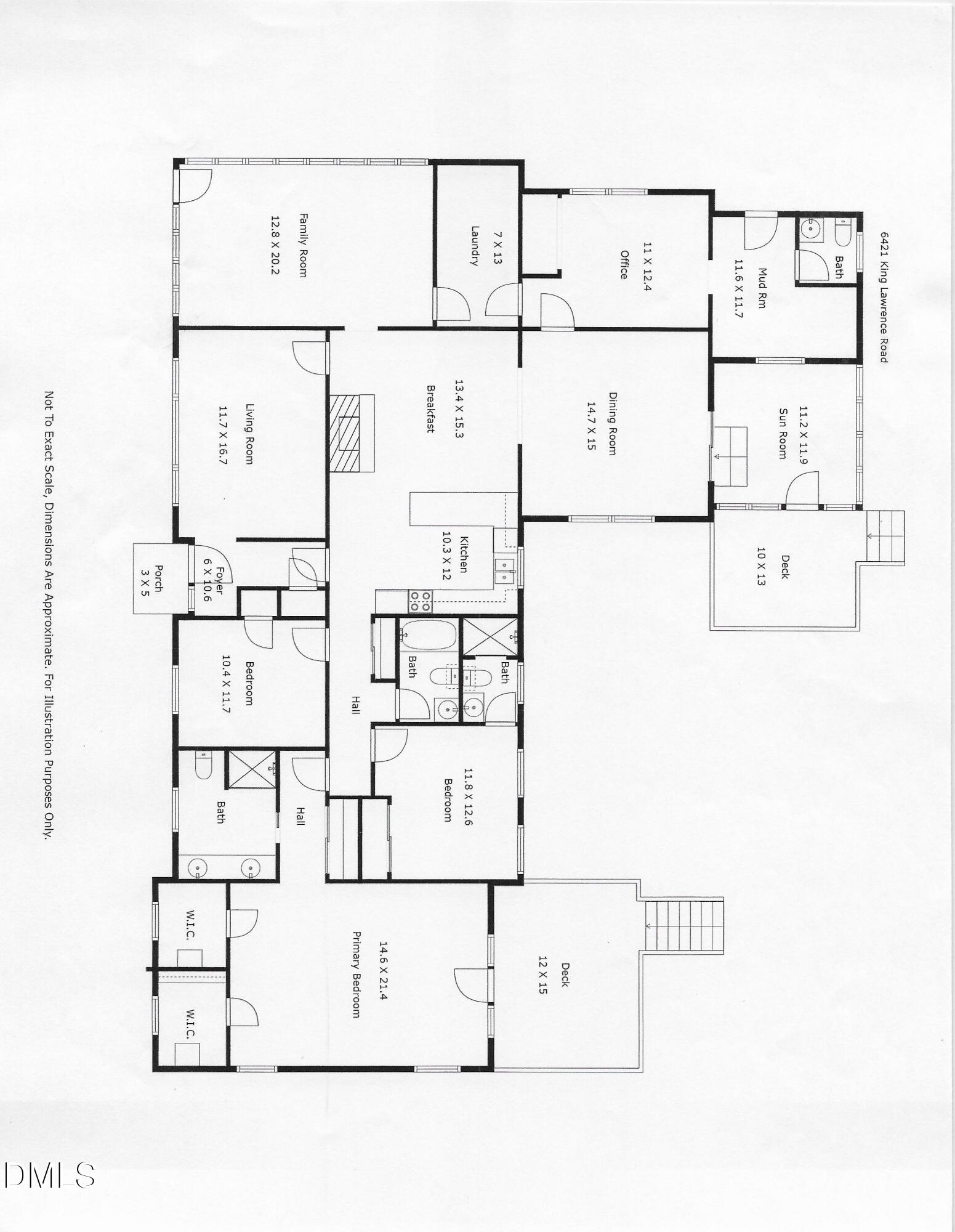 6421 King Lawrence Road Raleigh, NC 27607 - Photo 51 of 52 Main House Floor plan