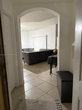 a living room with a window