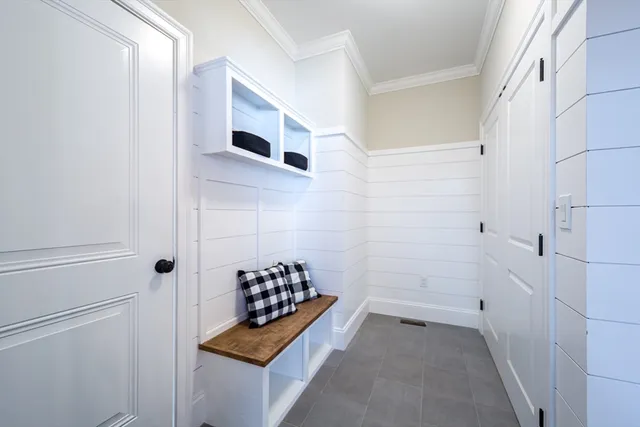a bathroom with a bathtub and shower