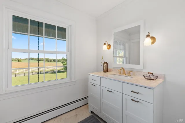 a view of a swimming pool with an ocean view