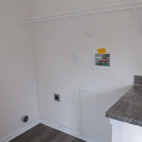 a view of a deck with a garden