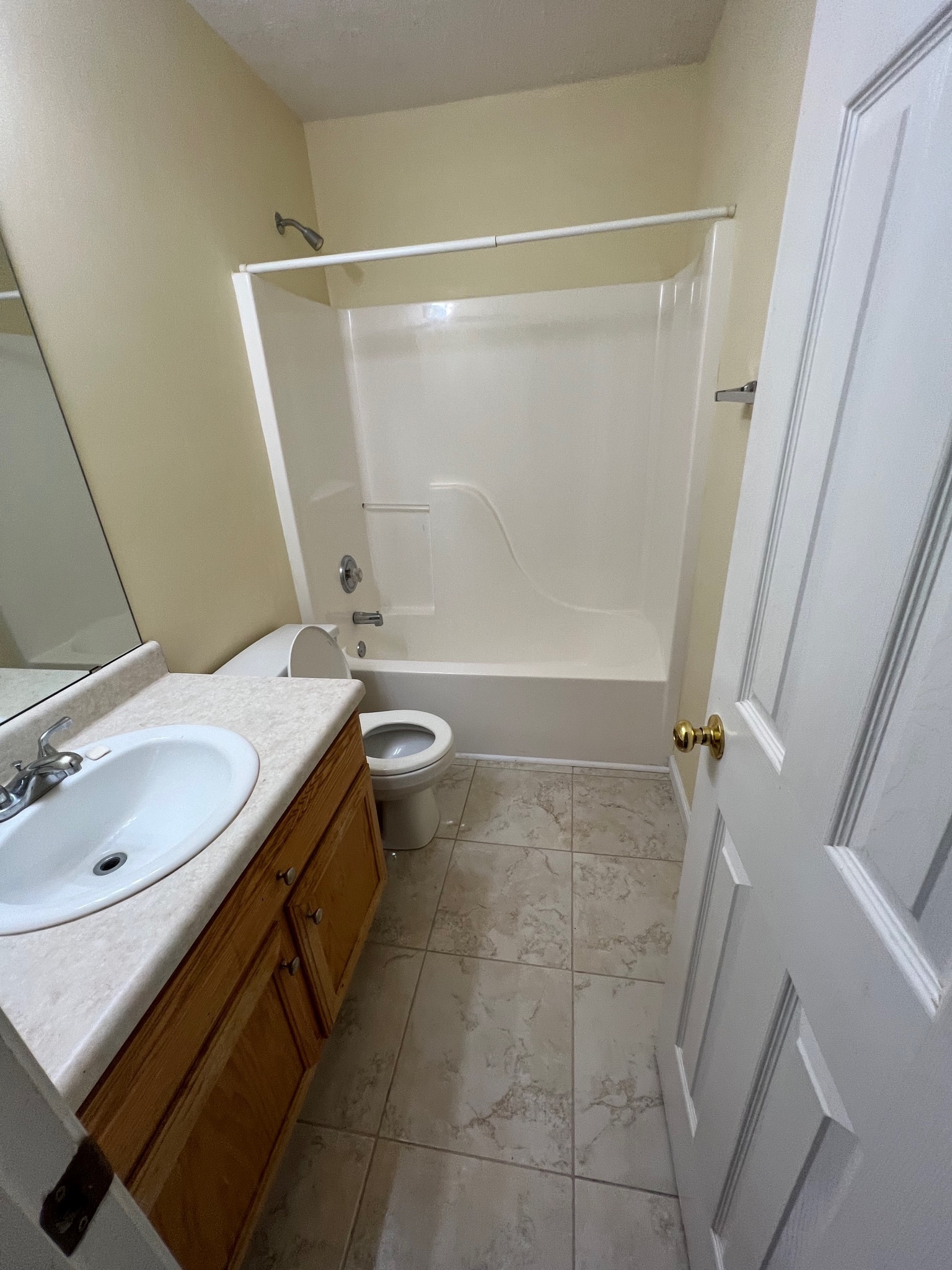 3769 Stagecoach Pass Ellenwood, GA 30294 - Photo 16 of 23 a bathroom with a granite countertop sink toilet and shower