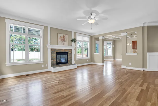 a view of wooden floor in a room