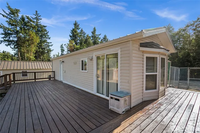 a view of wooden deck