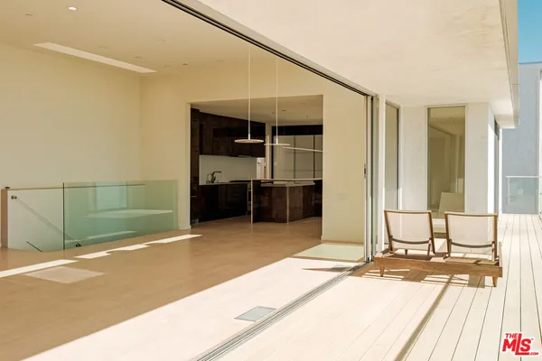 a view of balcony and ocean view