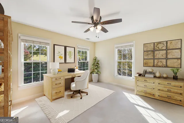 a view of outdoor space with seating area