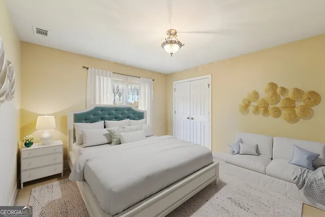 an aerial view of a city