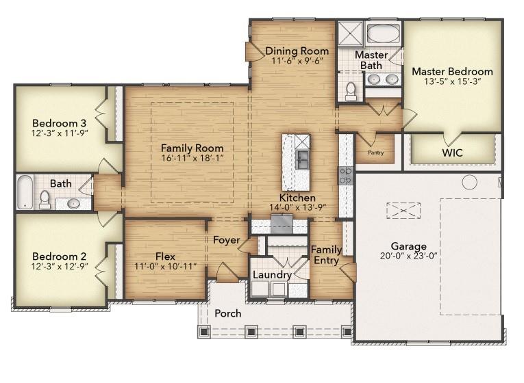 130 Fossil Canyon Drive Rhome, TX 76078 - Photo 25 of 25 View of room layout