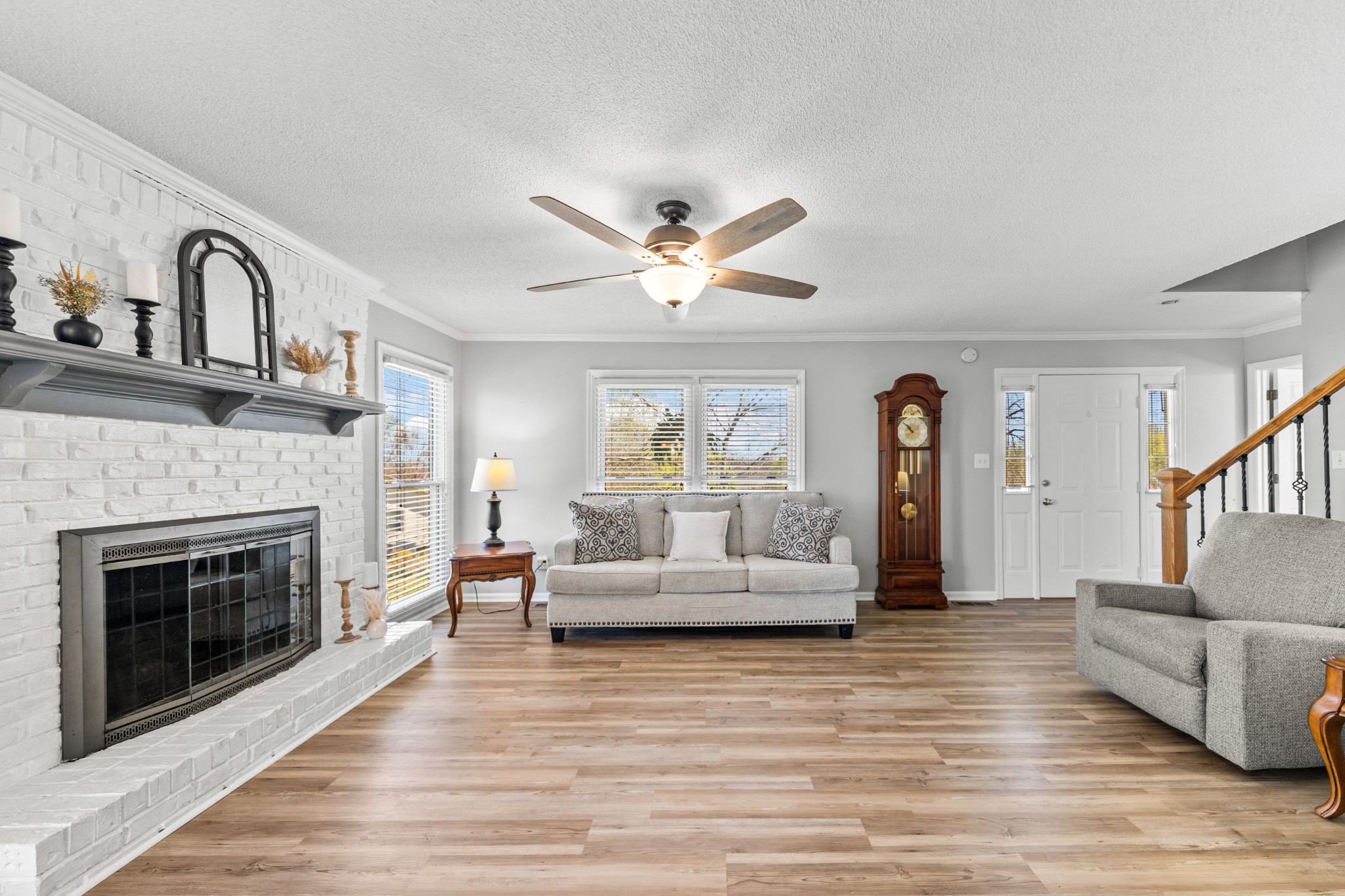 1336 Charlotte Drive Pulaski, TN 38478 - Photo 22 of 65 a living room with furniture and a fireplace