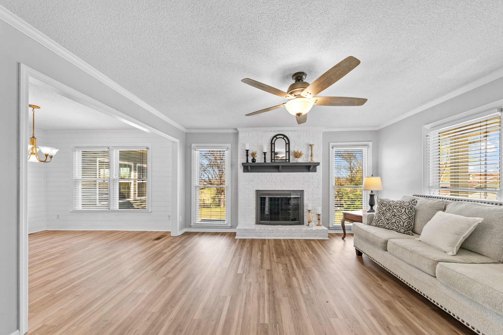1336 Charlotte Drive Pulaski, TN 38478 - Photo 24 of 65 a living room with furniture and a fireplace