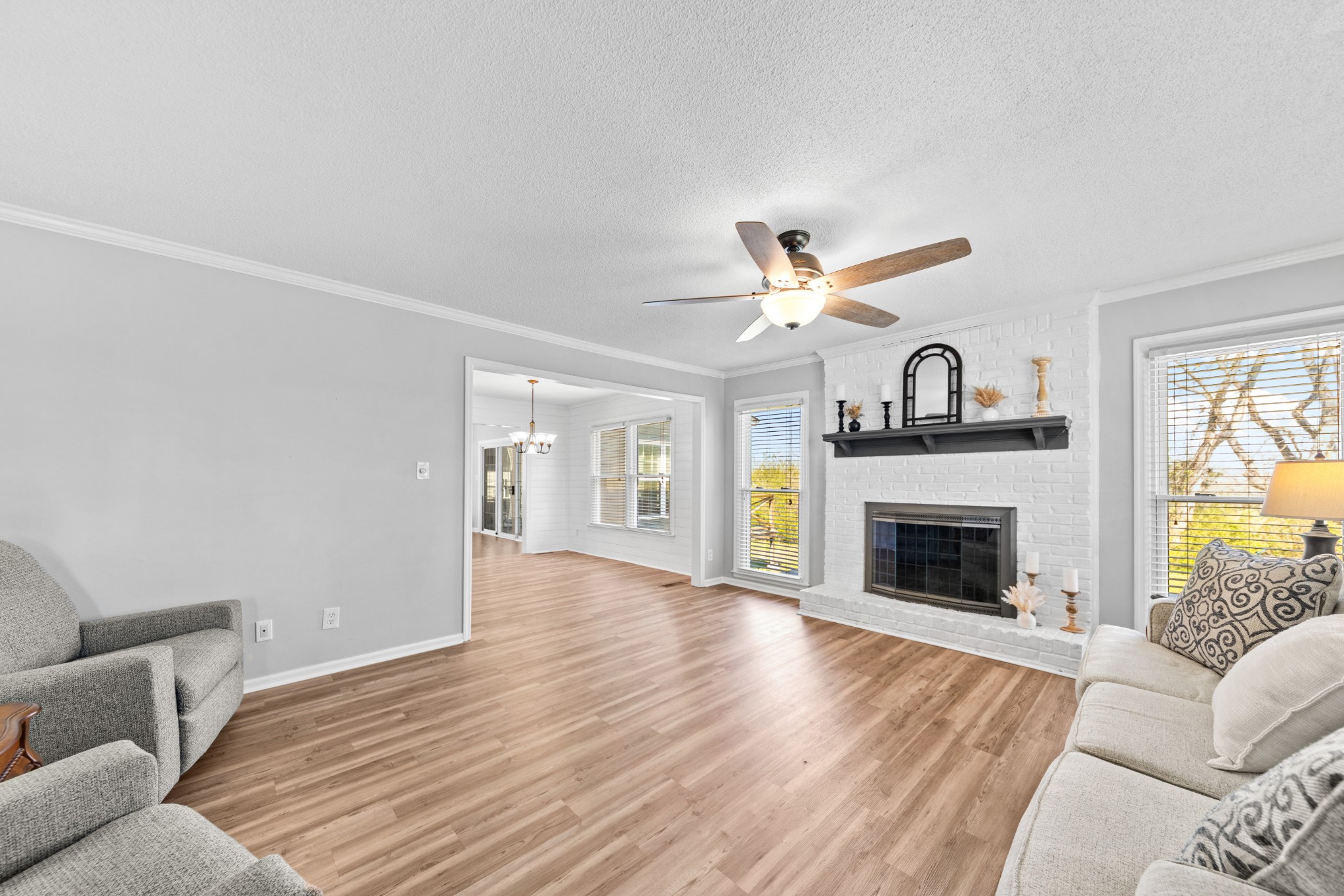 1336 Charlotte Drive Pulaski, TN 38478 - Photo 26 of 65 a living room with furniture and a fireplace