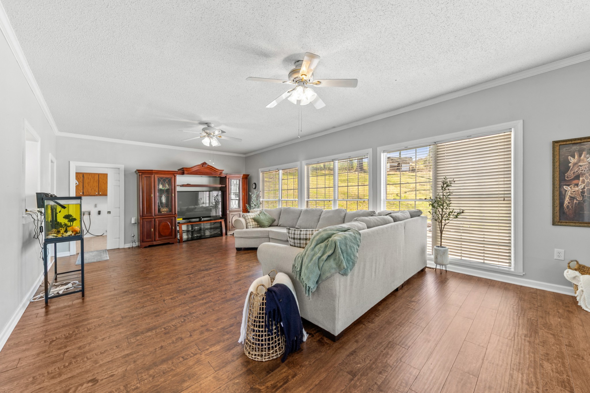 1336 Charlotte Drive Pulaski, TN 38478 - Photo 35 of 65 a living room with furniture and a wooden floor
